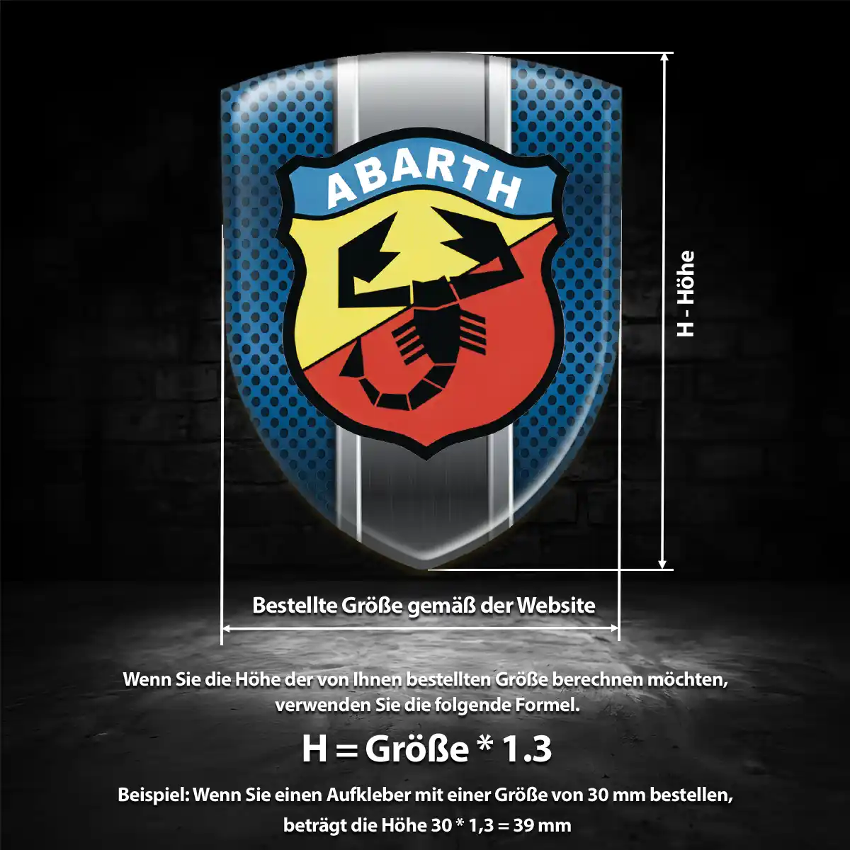 Abarth Silikon Aufkleber Embleme Modernes Design