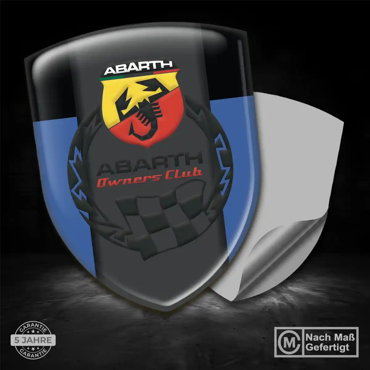 Abarth Silikon Aufkleber Embleme Spitzenqualität