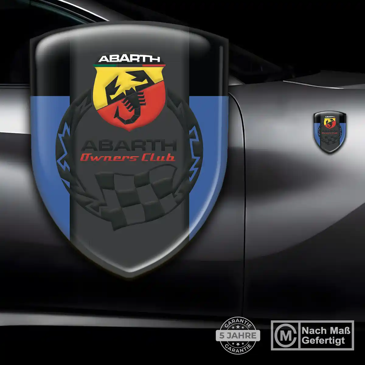 Abarth Silikon Aufkleber Embleme Spitzenqualität