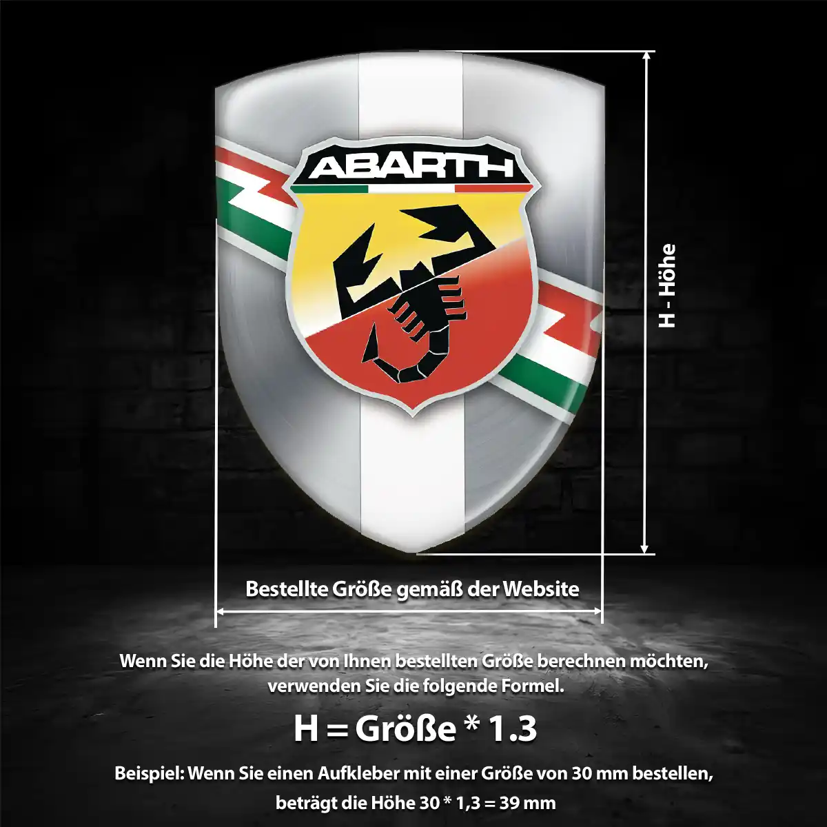Abarth Silikon Aufkleber Exterieurdesign