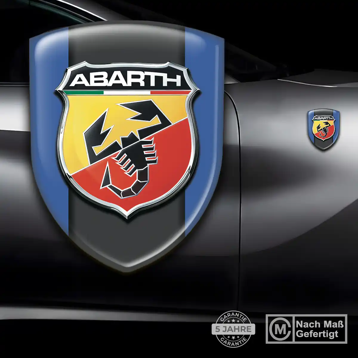 Abarth Silikon Aufkleber Hochwertiges Harz