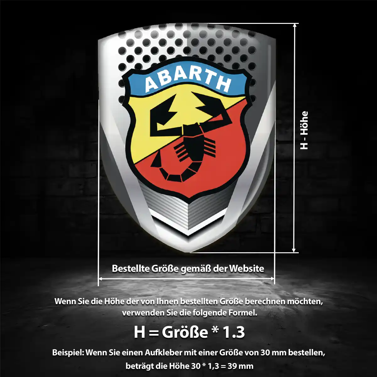 Abarth Silikon Aufkleber Markenedition