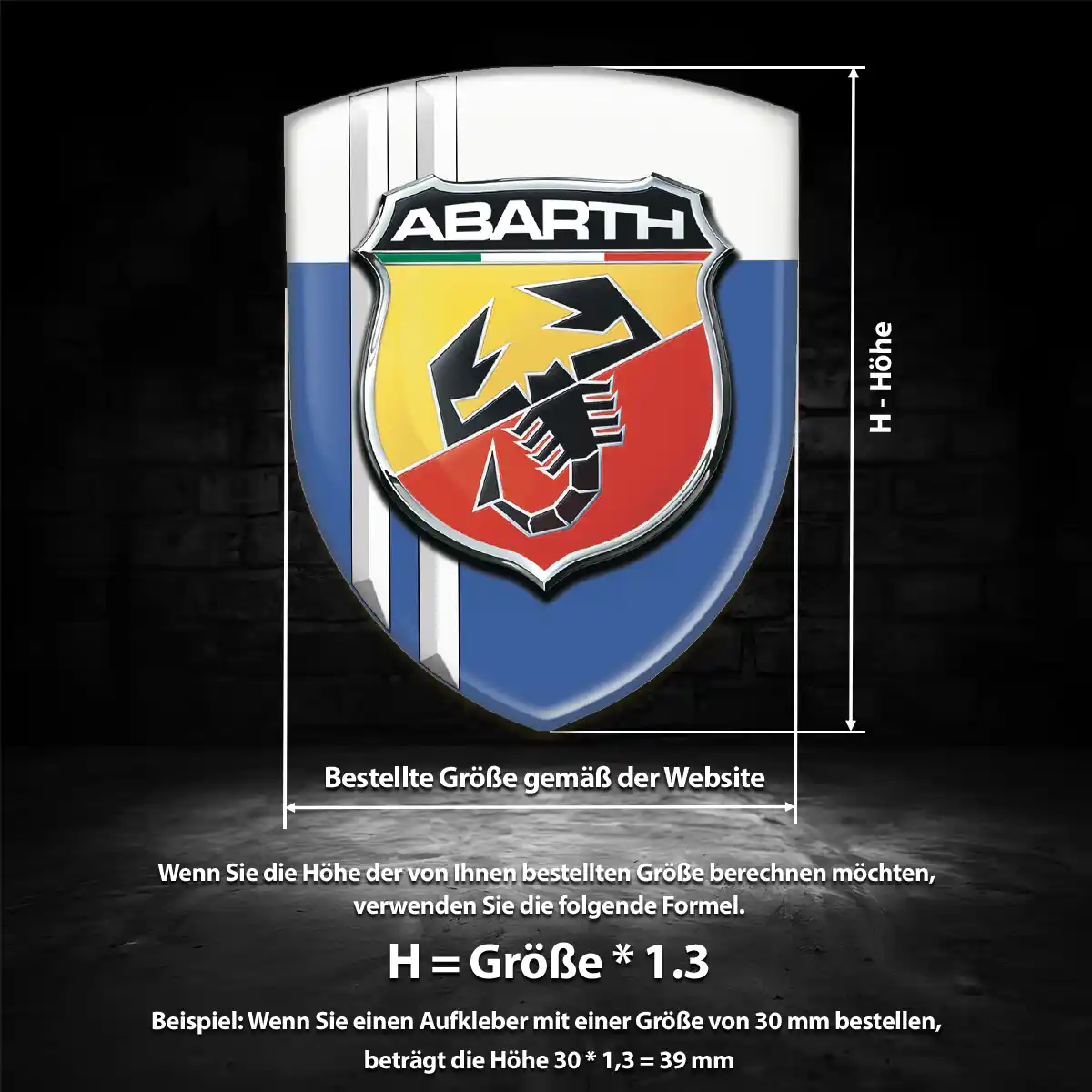 Abarth Silikon Aufkleber Premium-Edition