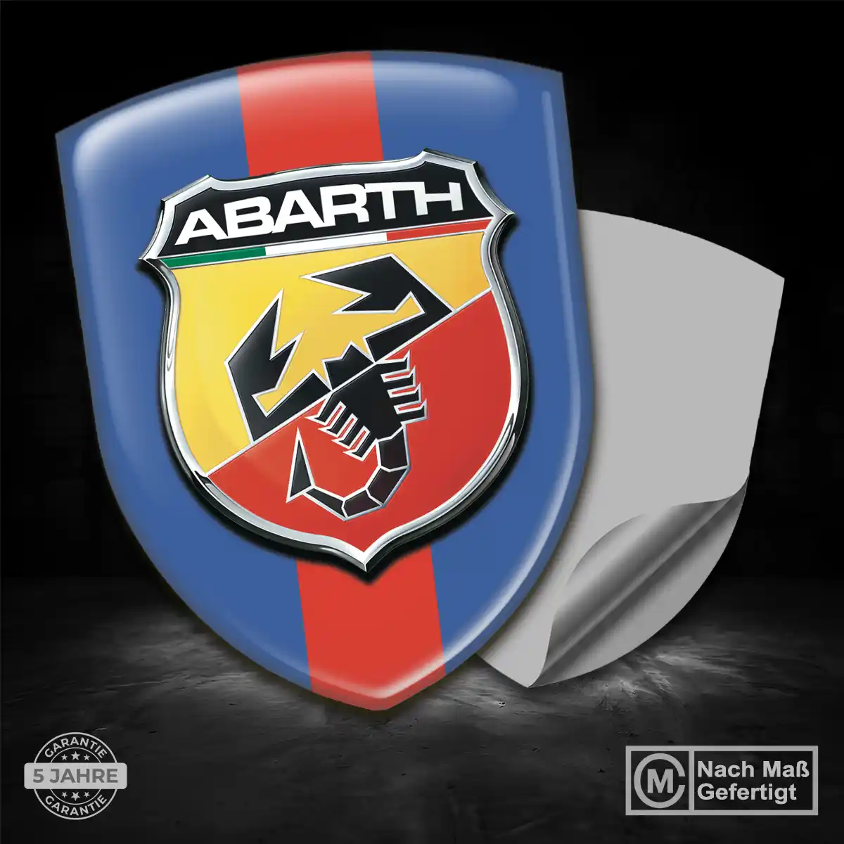 Abarth Silikon Aufkleber Premiumqualität