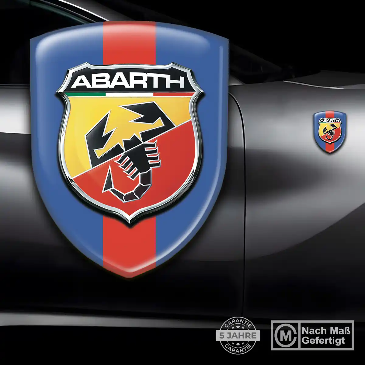 Abarth Silikon Aufkleber Premiumqualität