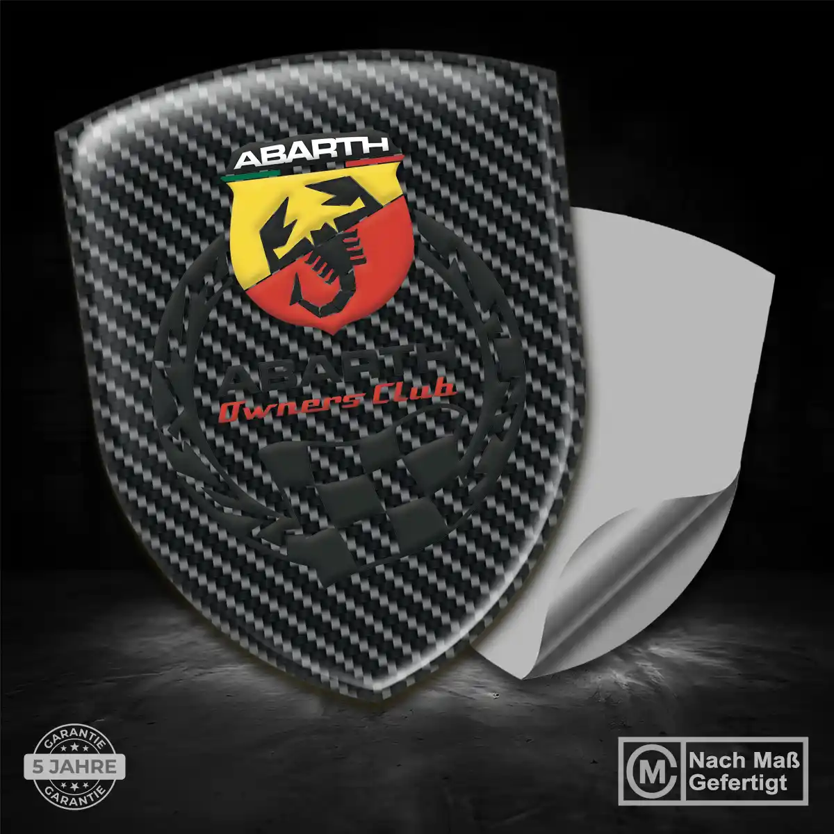 Abarth Silikon Aufkleber Spitzenqualität