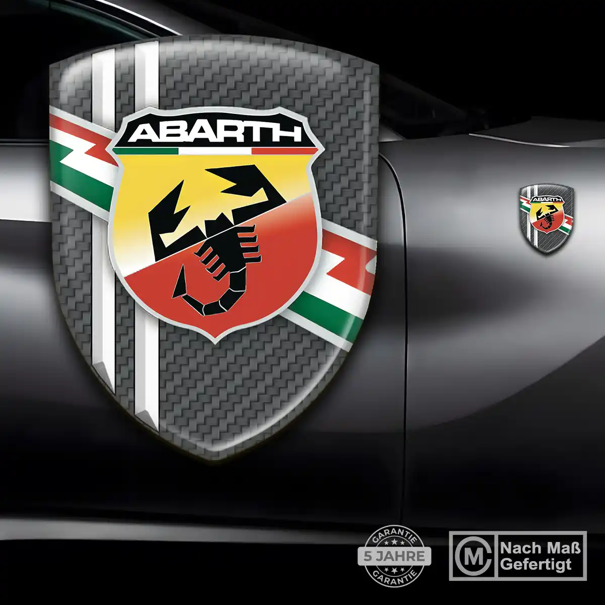 Abarth Silikon Aufkleber Stilvolles Design