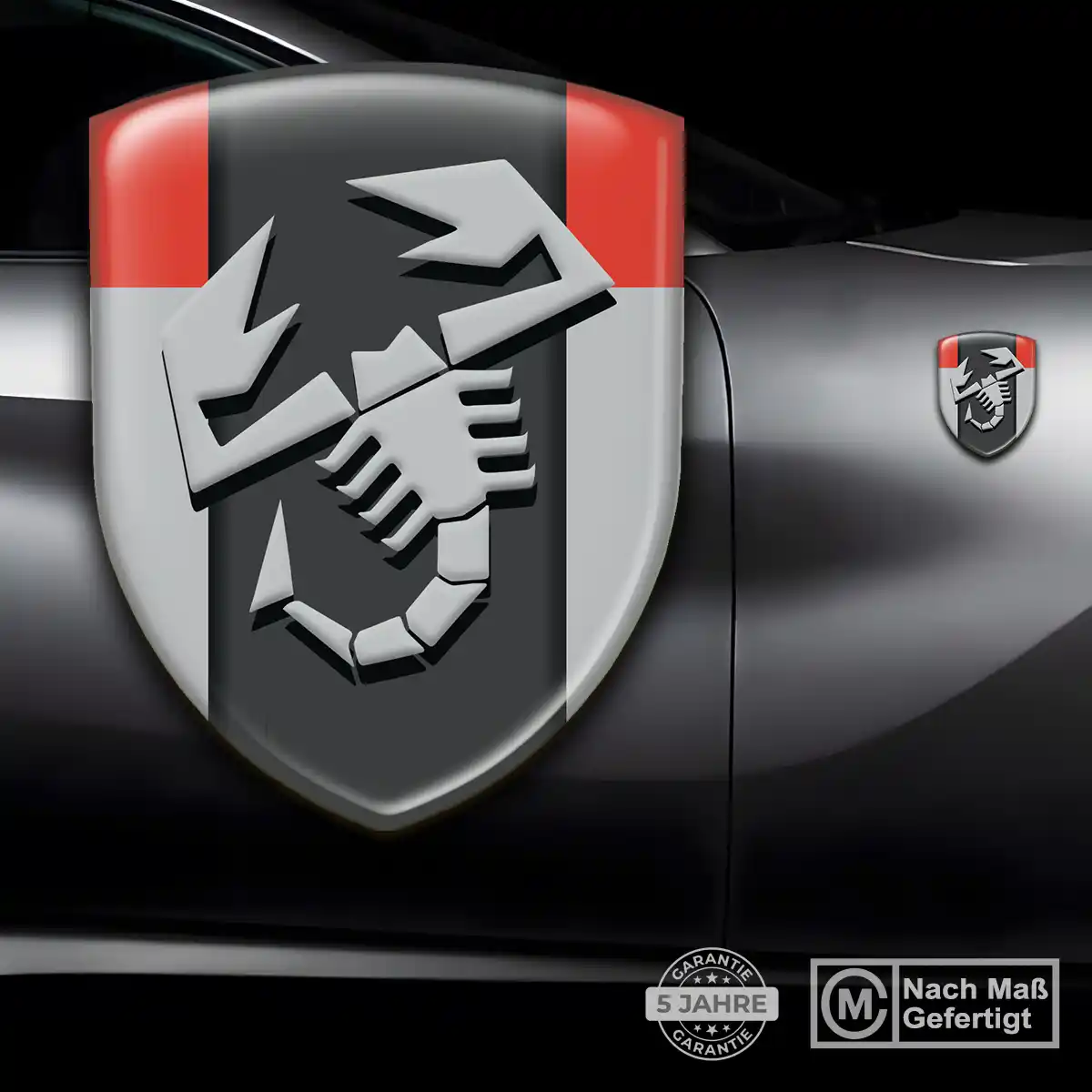Abarth Silikon Aufkleber Tuningfahrzeug