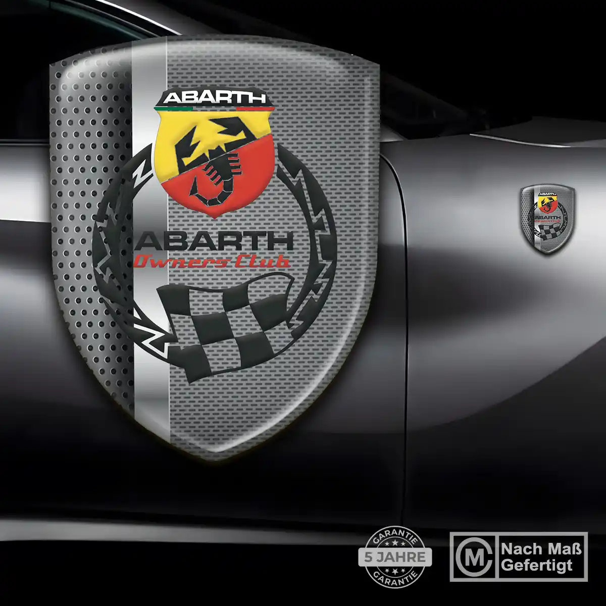 Abarth Silikon Aufkleber Wappen Anspruchsvolles Design
