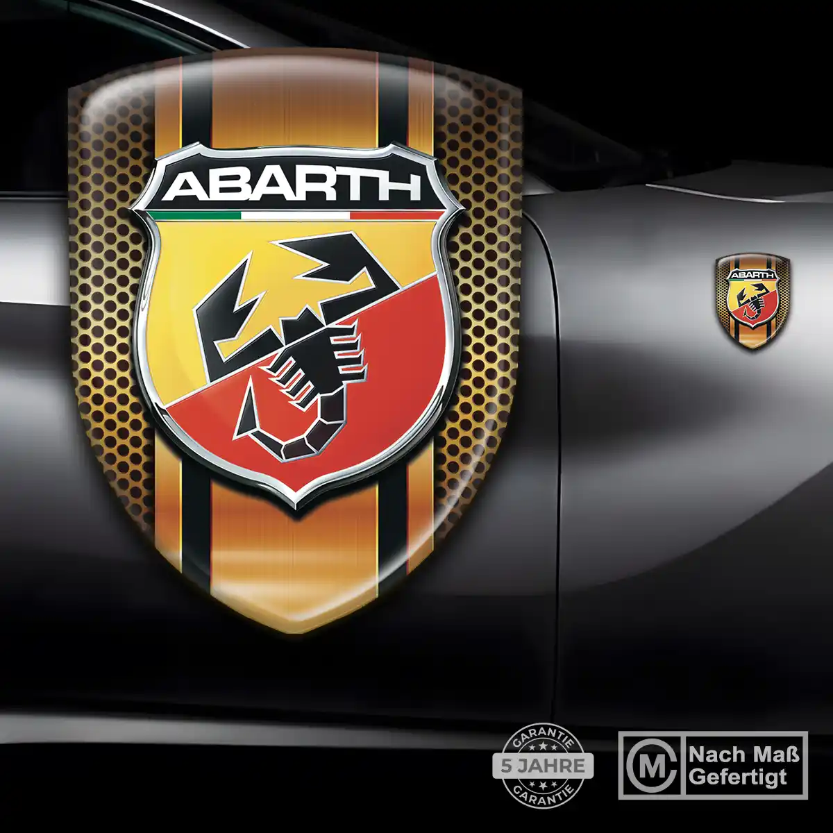 Abarth Silikon Aufkleber Wappen Ausdrucksstarkes Design