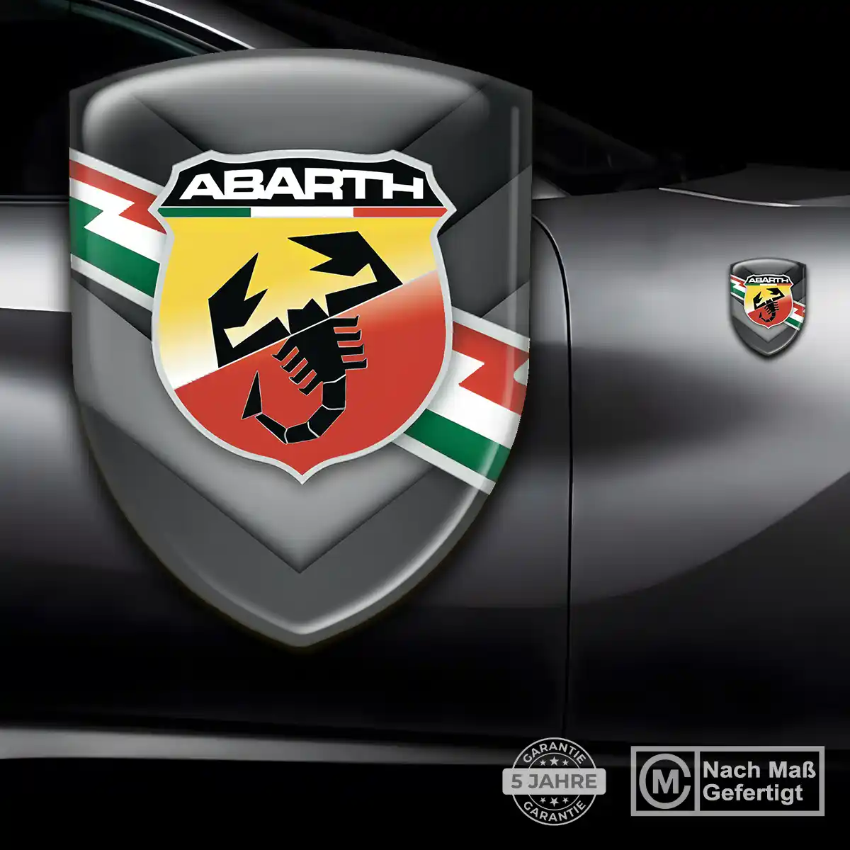Abarth Silikon Aufkleber Wappen Auto Elegantes Design