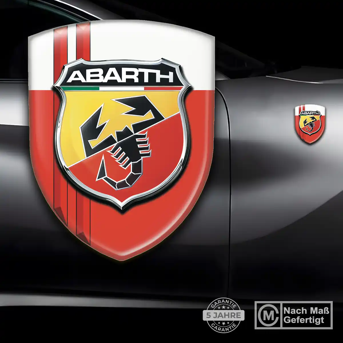 Abarth Silikon Aufkleber Wappen Auto Höchste Qualität