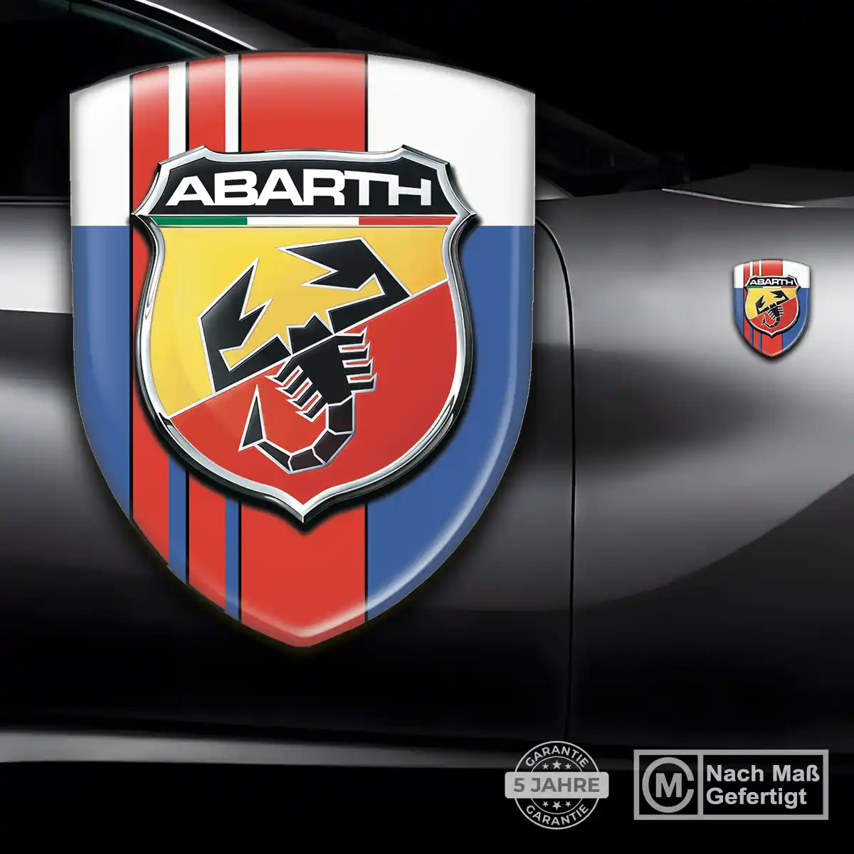 Abarth Silikon Aufkleber Wappen Auto Hochwertiges Harz