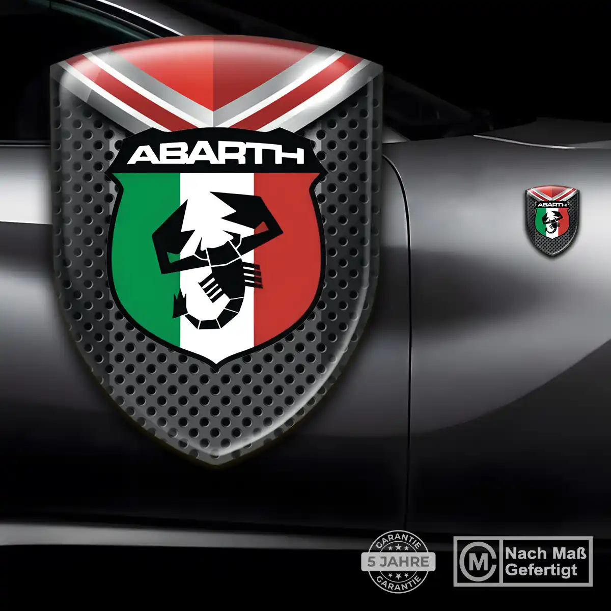 Abarth Silikon Aufkleber Wappen Auto Limitierte Auflage