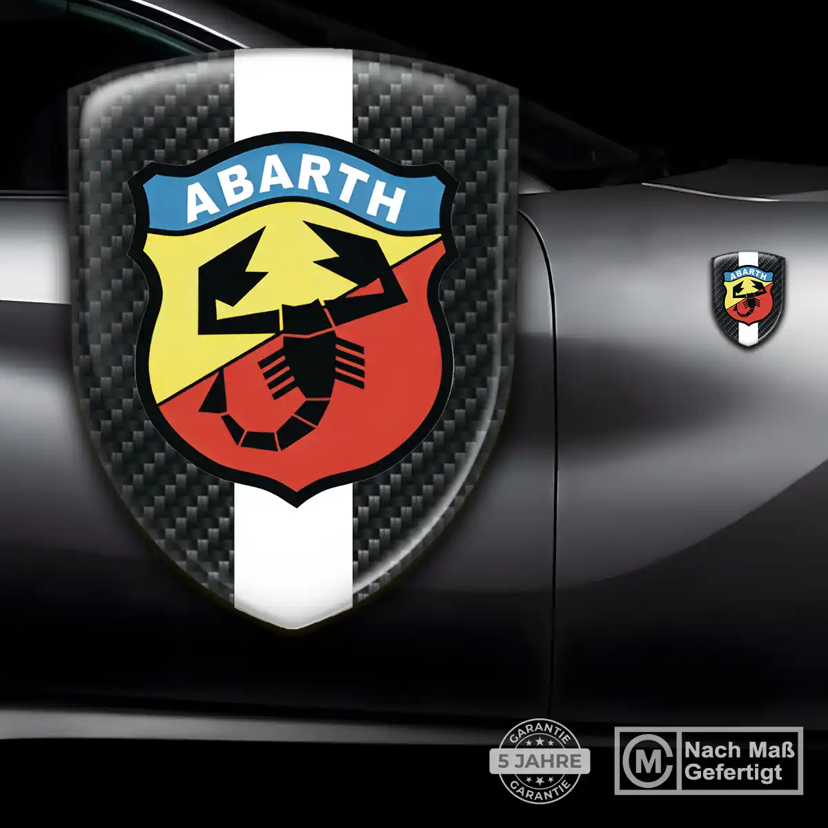 Abarth Silikon Aufkleber Wappen Auto Luxus-Edition