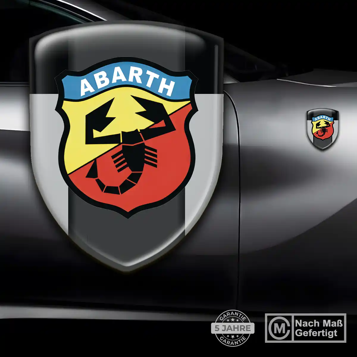 Abarth Silikon Aufkleber Wappen Auto Markenedition