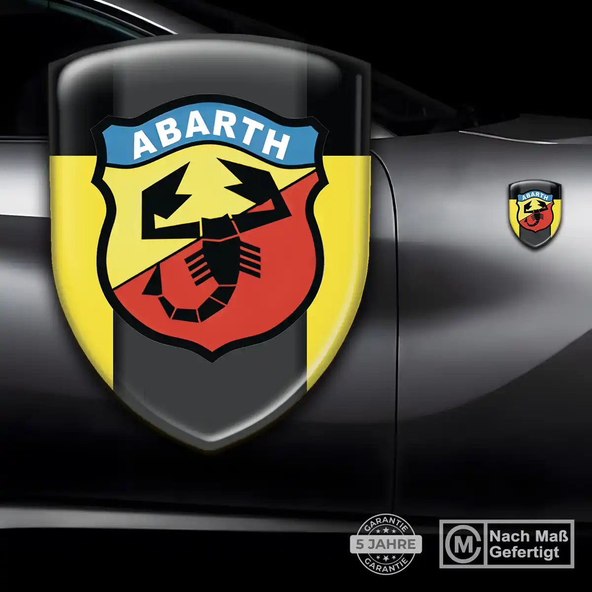 Abarth Silikon Aufkleber Wappen Auto Premium-Edition