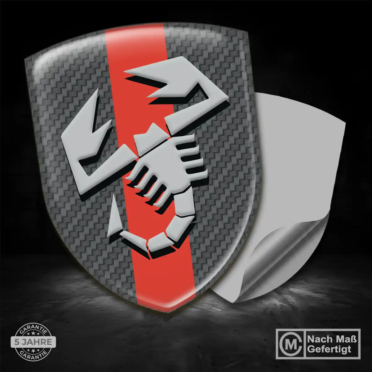 Abarth Silikon Aufkleber Wappen Auto Spitzenqualität