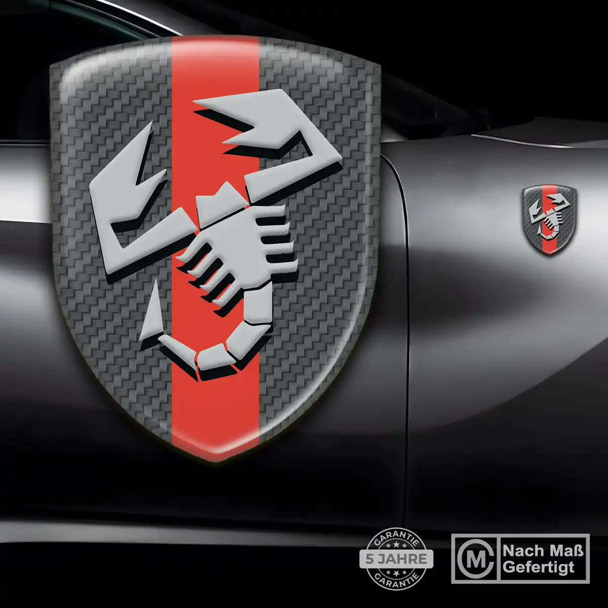 Abarth Silikon Aufkleber Wappen Auto Spitzenqualität