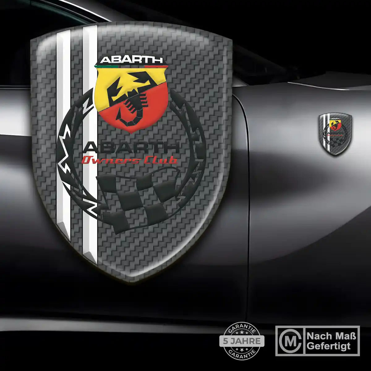 Abarth Silikon Aufkleber Wappen Auto Stilvolles Design