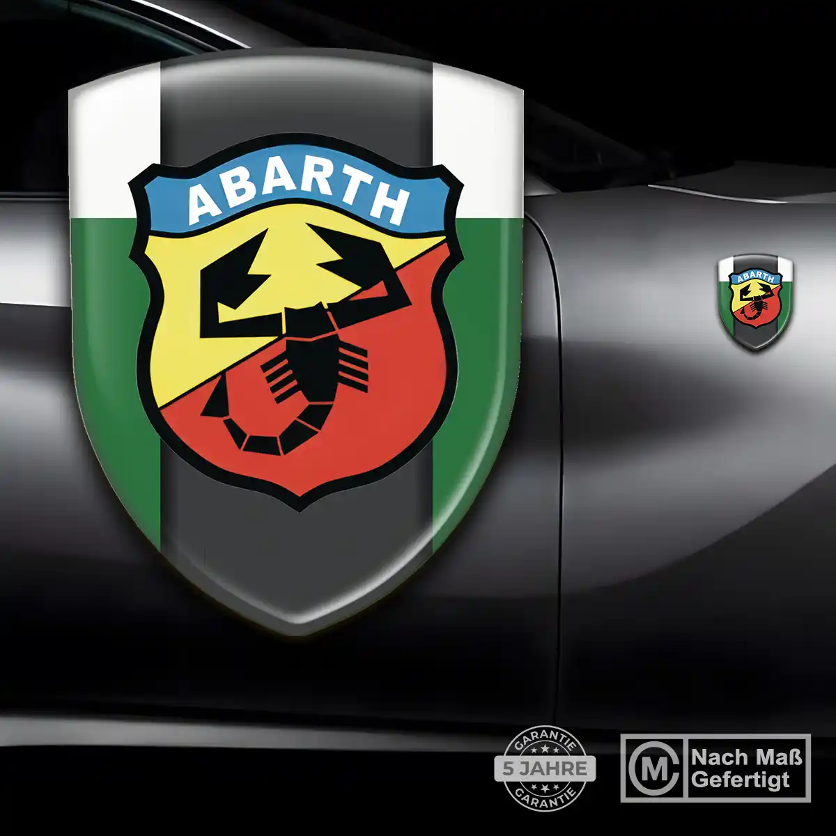 Abarth Silikon Aufkleber Wappen Überzeugende Qualität