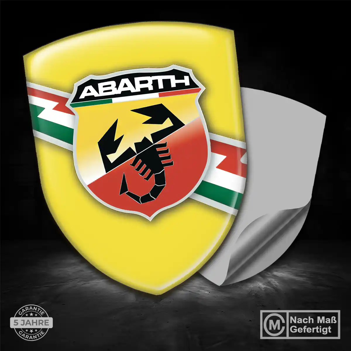 Abarth Silikon Aufkleber Wappen Edles Design