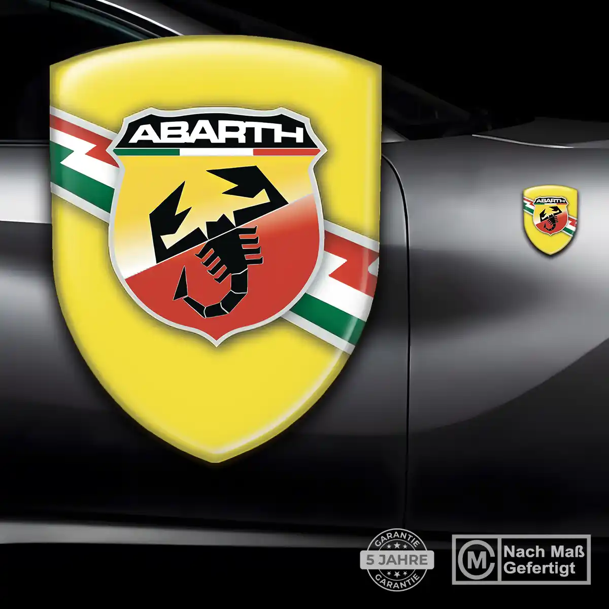 Abarth Silikon Aufkleber Wappen Edles Design