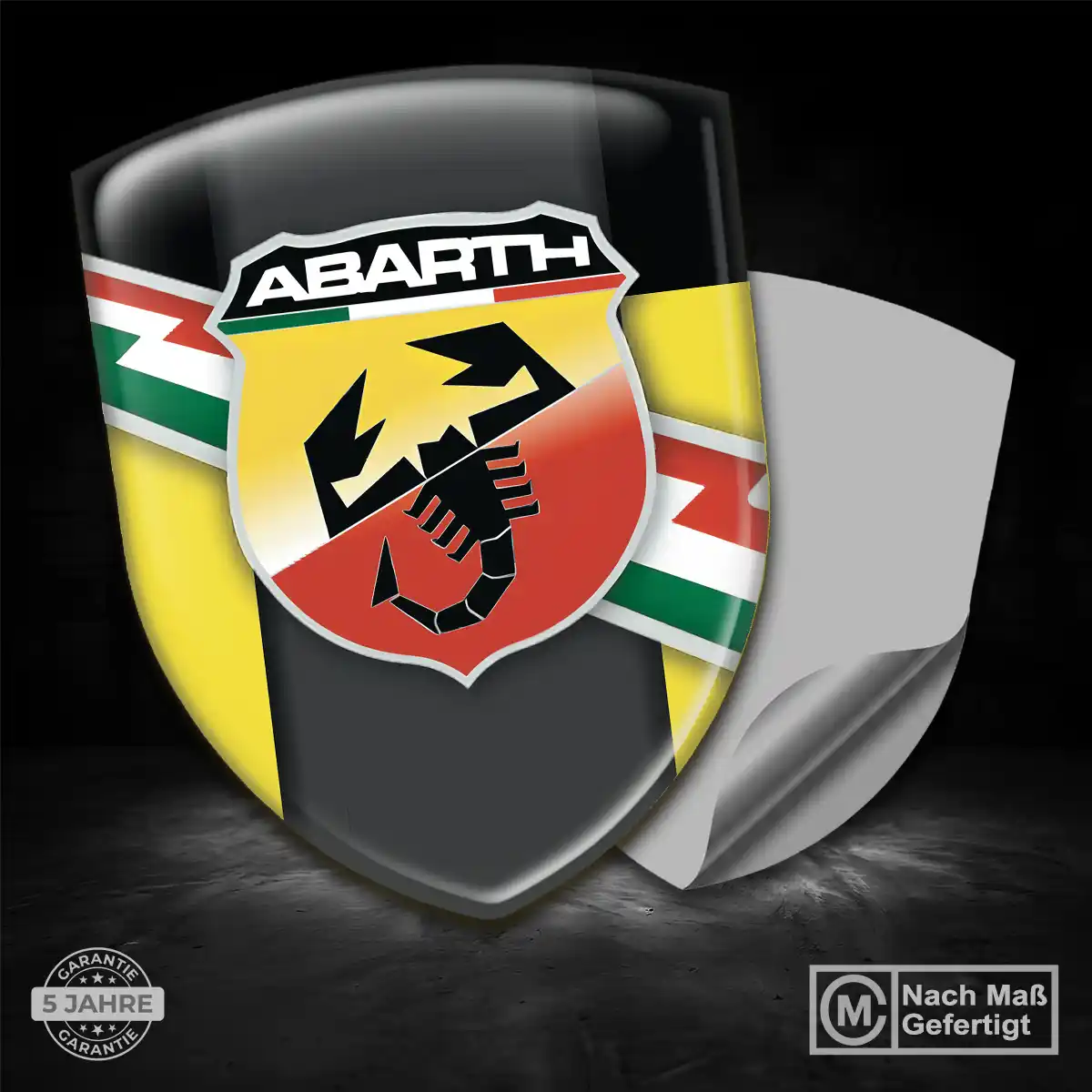 Abarth Silikon Aufkleber Wappen Elegantes Design