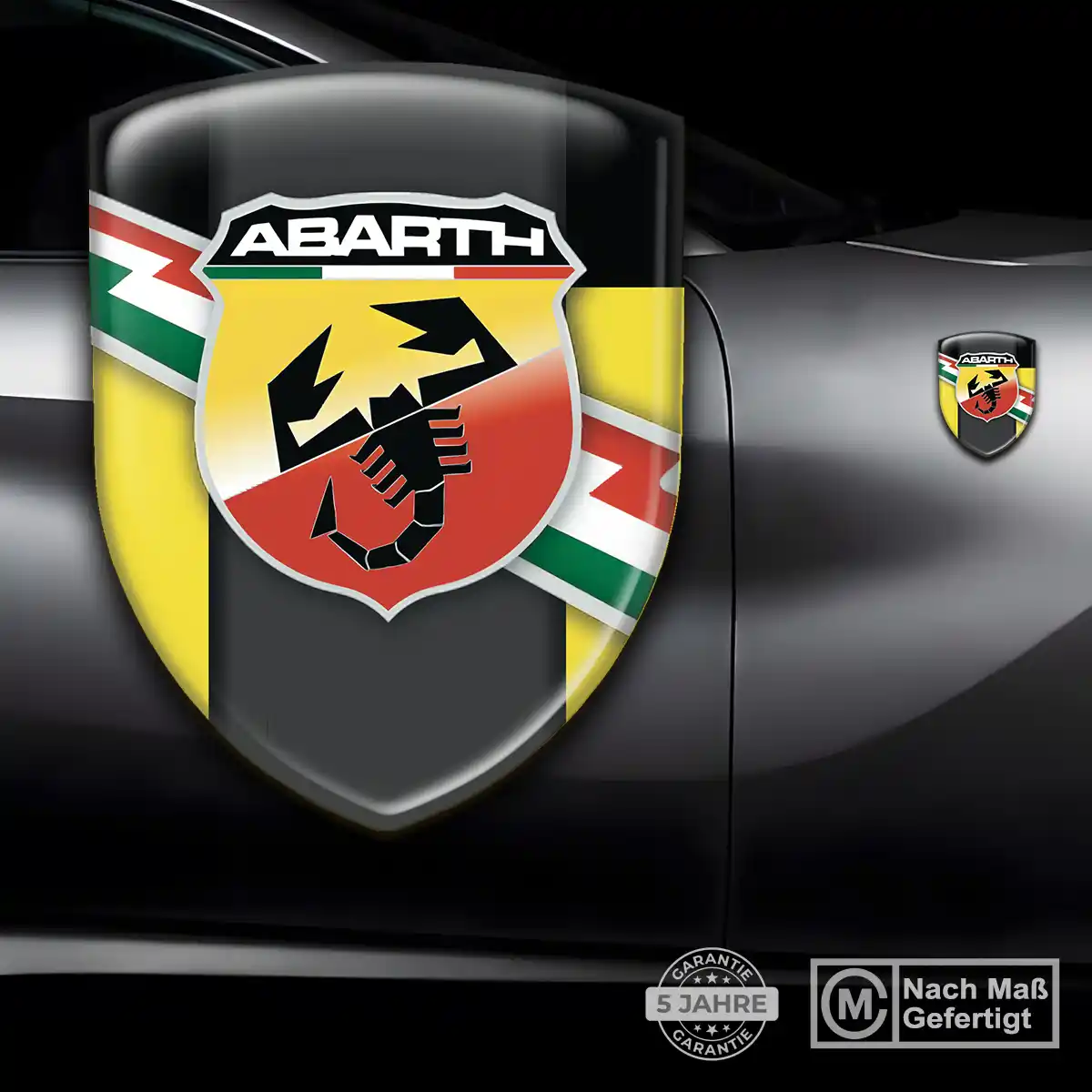 Abarth Silikon Aufkleber Wappen Elegantes Design