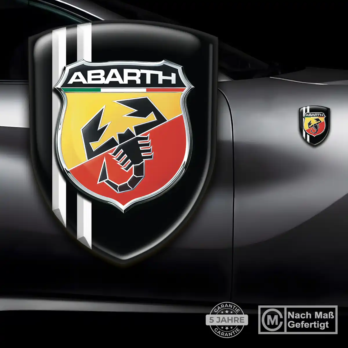 Abarth Silikon Aufkleber Wappen Erstklassige Qualität