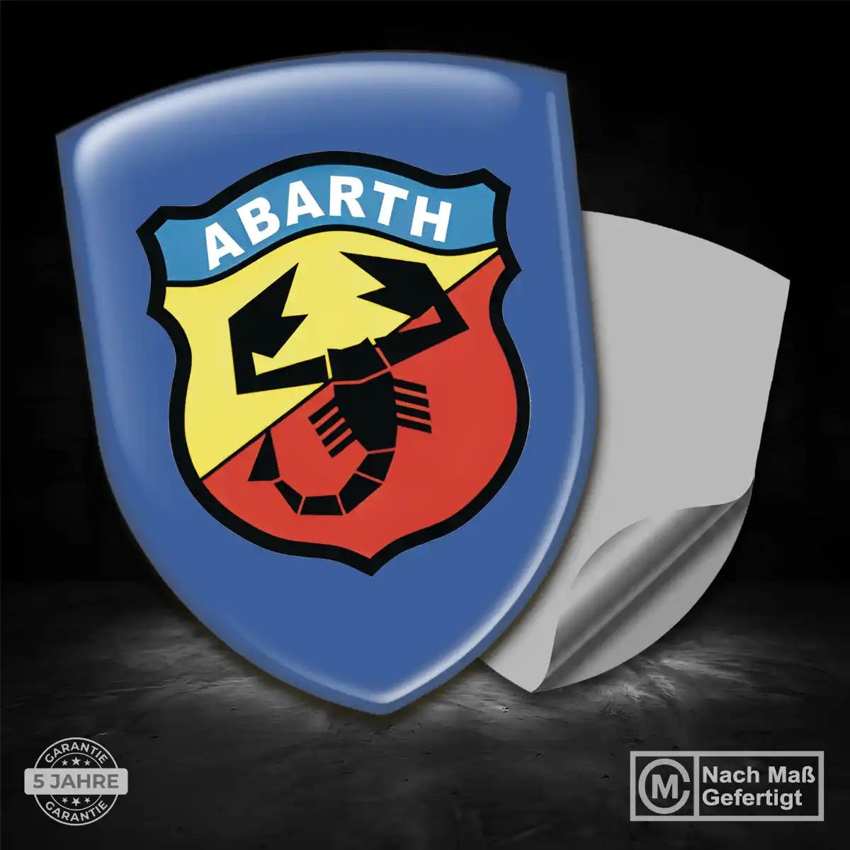 Abarth Silikon Aufkleber Wappen Exterieurdesign