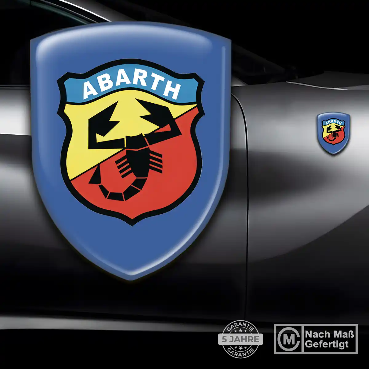 Abarth Silikon Aufkleber Wappen Exterieurdesign