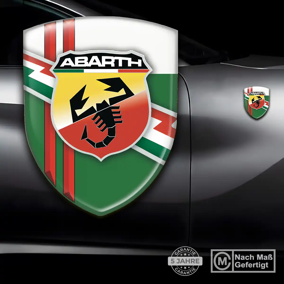 Abarth Silikon Aufkleber Wappen Höchste Qualität