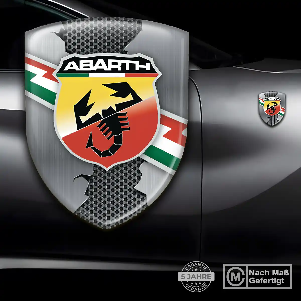 Abarth Silikon Aufkleber Wappen Hohe Qualität