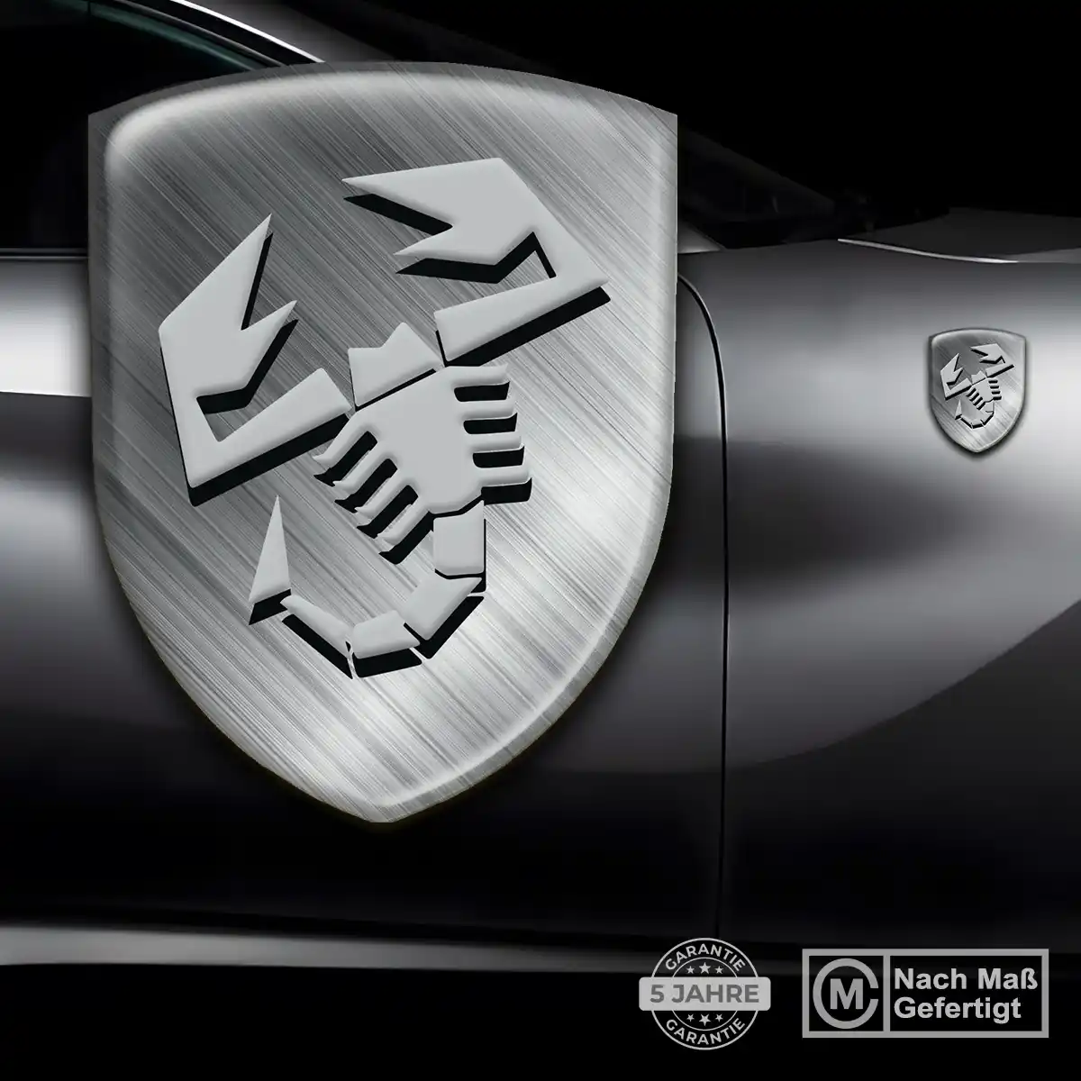 Abarth Silikon Aufkleber Wappen Interieurdesign