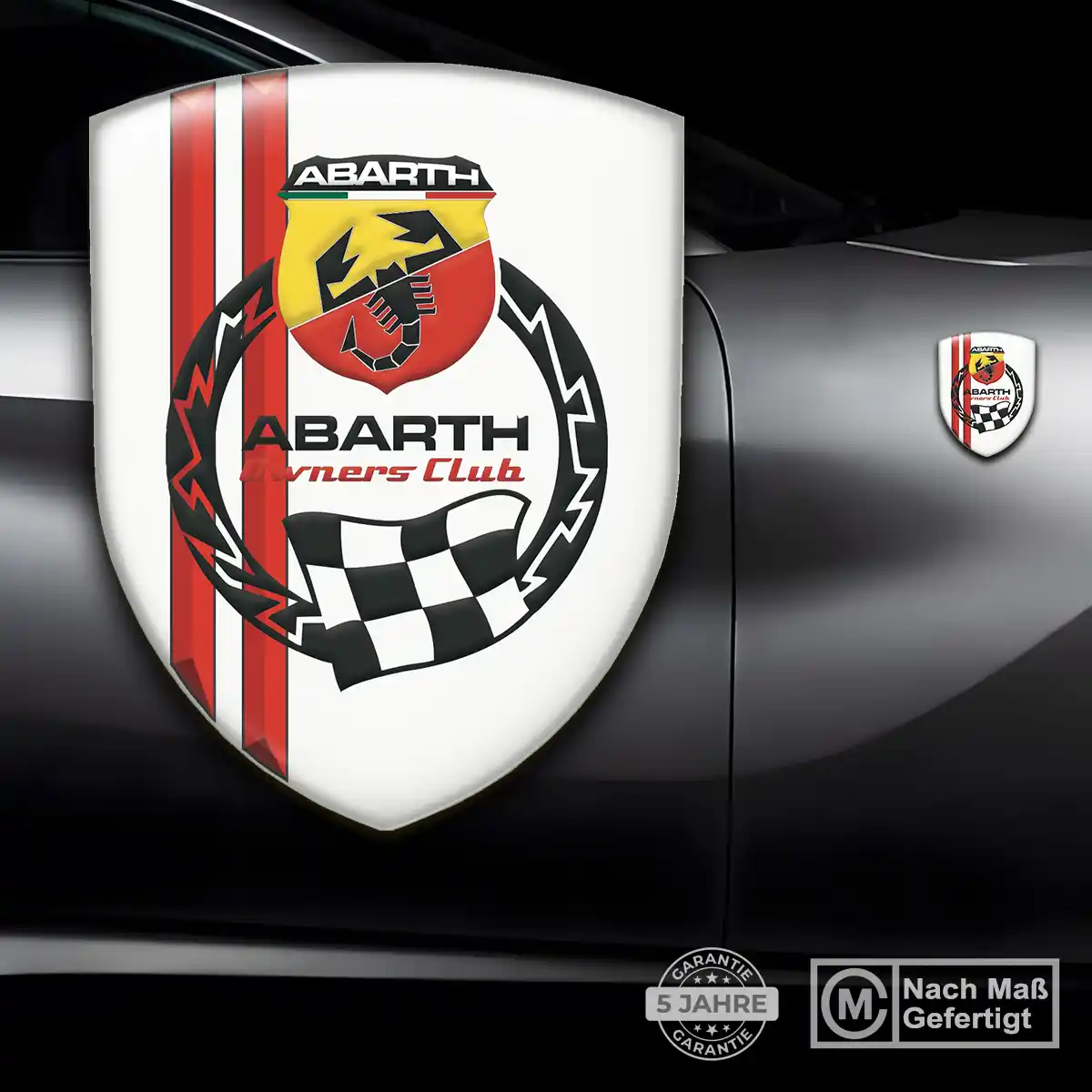 Abarth Silikon Aufkleber Wappen Limitierte Auflage