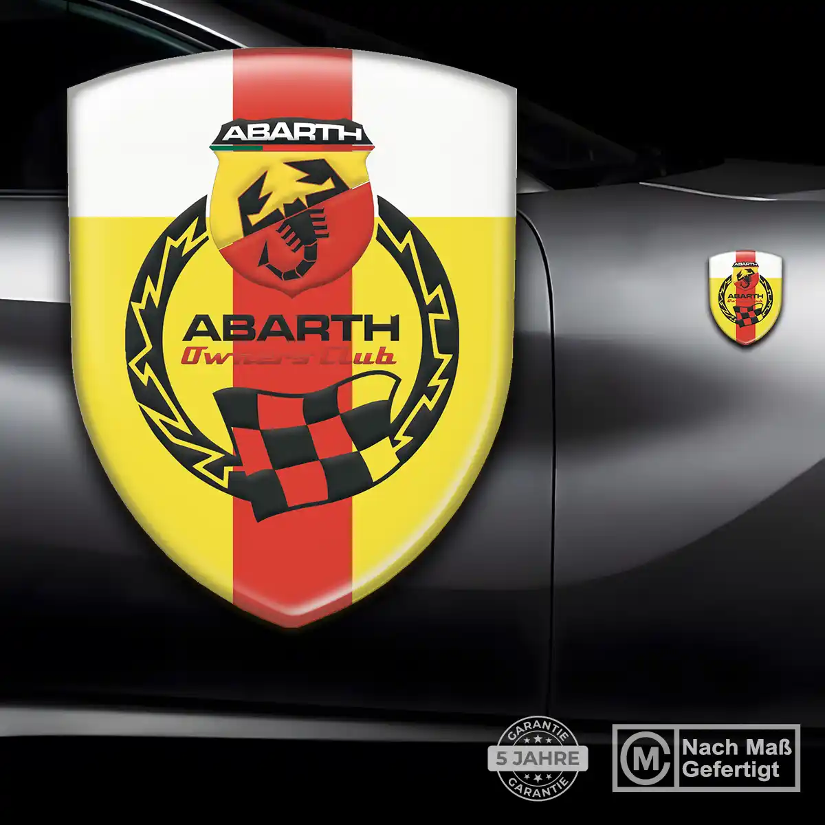 Abarth Silikon Aufkleber Wappen Luxus-Edition