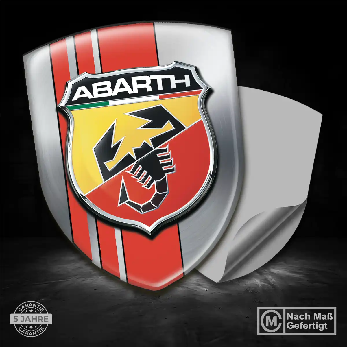 Abarth Silikon Aufkleber Wappen Premium-Edition
