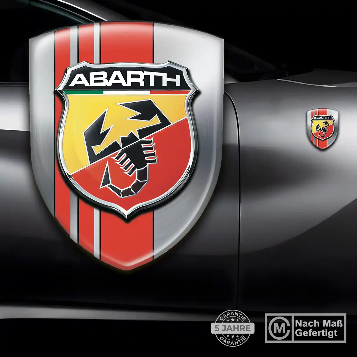 Abarth Silikon Aufkleber Wappen Premium-Edition