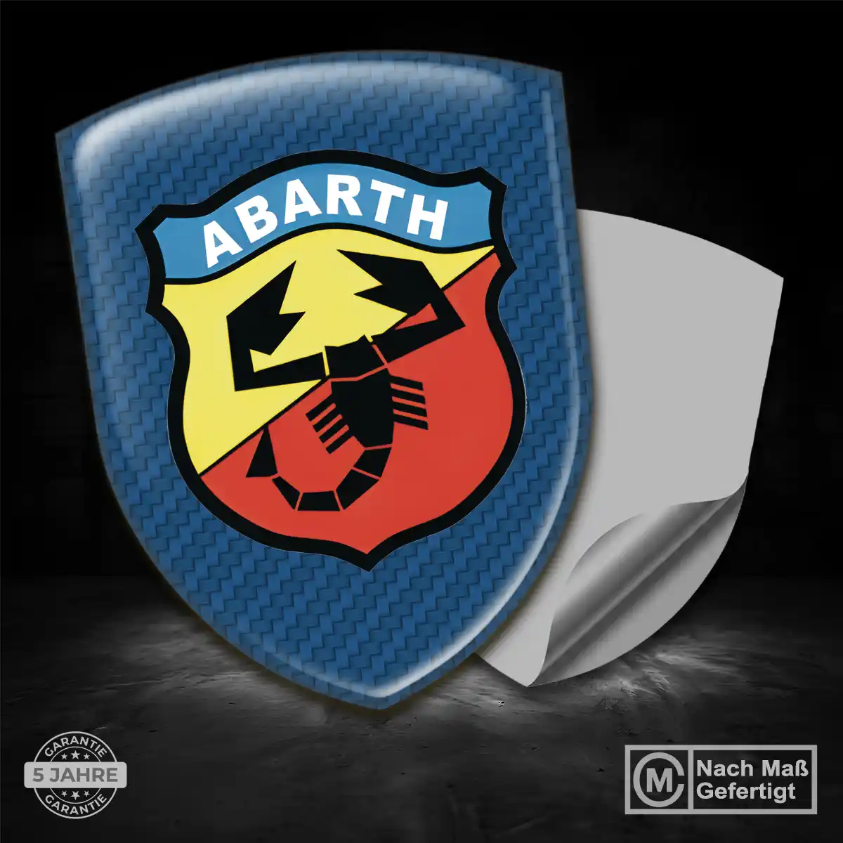 Abarth Silikon Aufkleber Wappen Premiumqualität