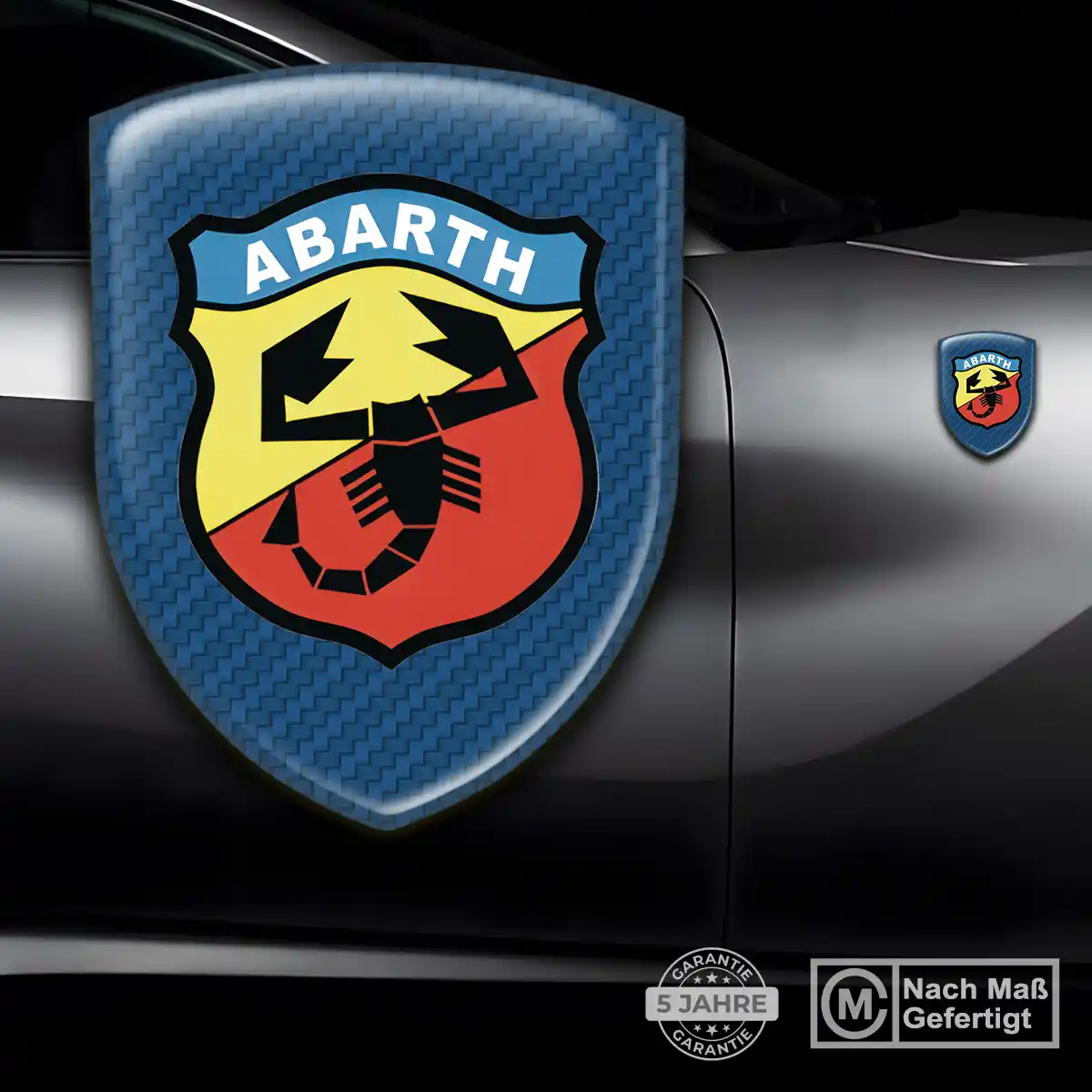 Abarth Silikon Aufkleber Wappen Premiumqualität