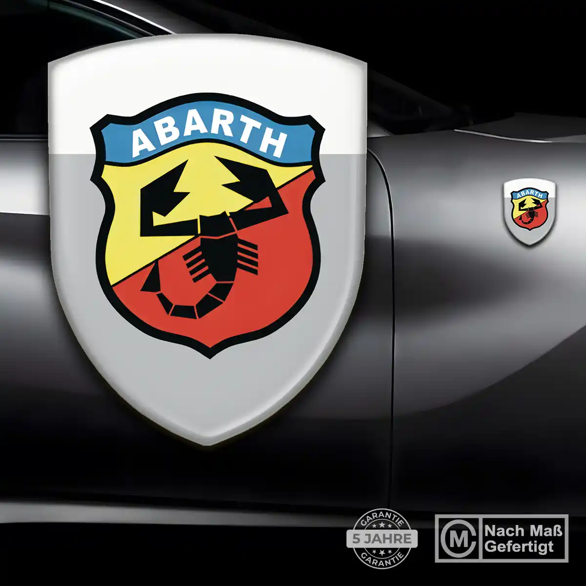 Abarth Silikon Aufkleber Wappen Spitzenqualität