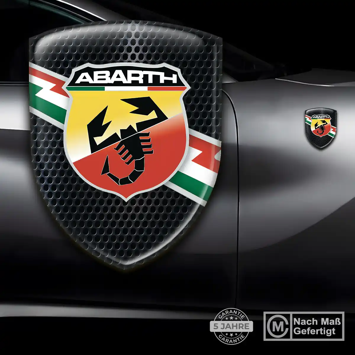 Abarth Silikon Aufkleber Wappen Stilvolles Design