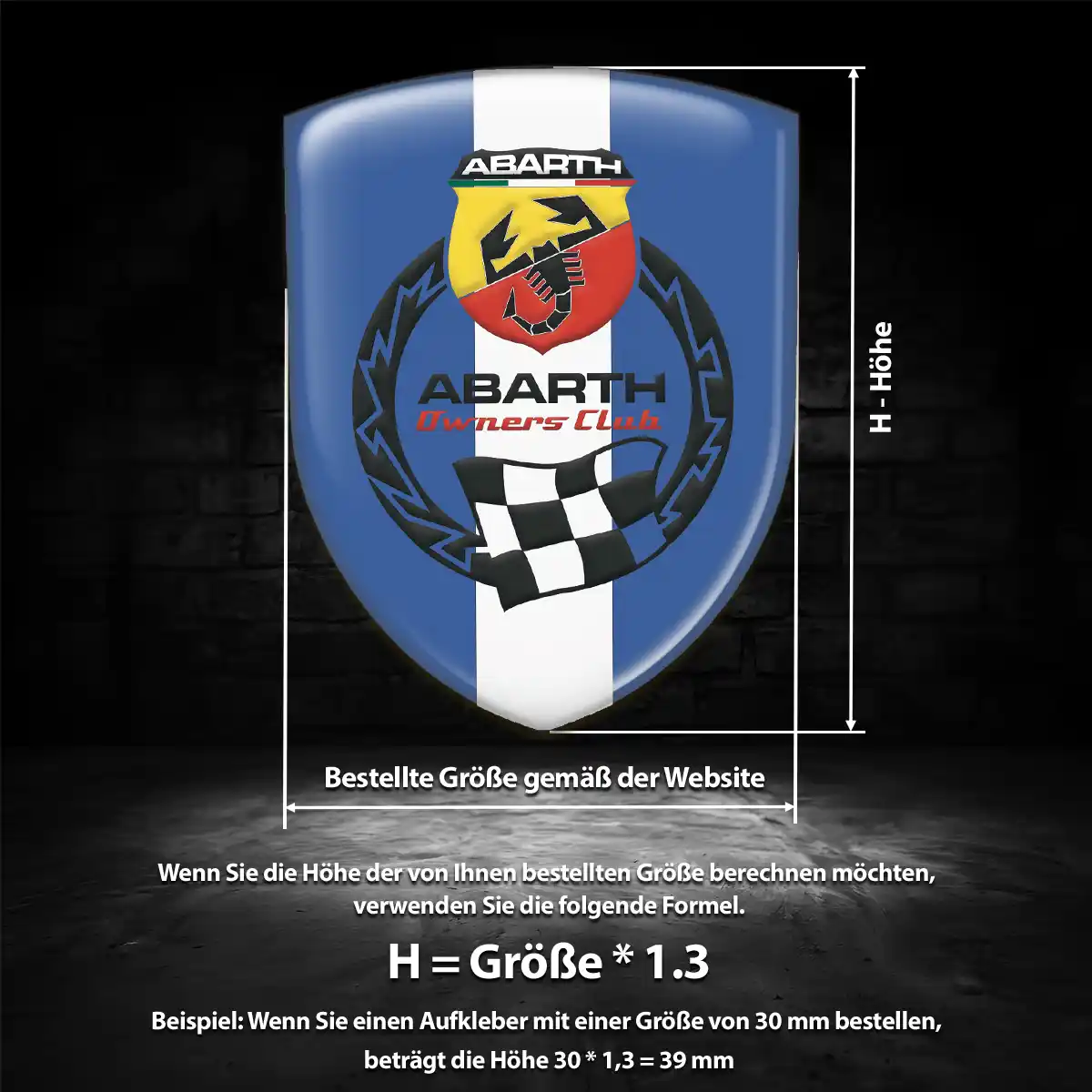 Abarth Wappen Aufkleber Ausdrucksstarkes Design