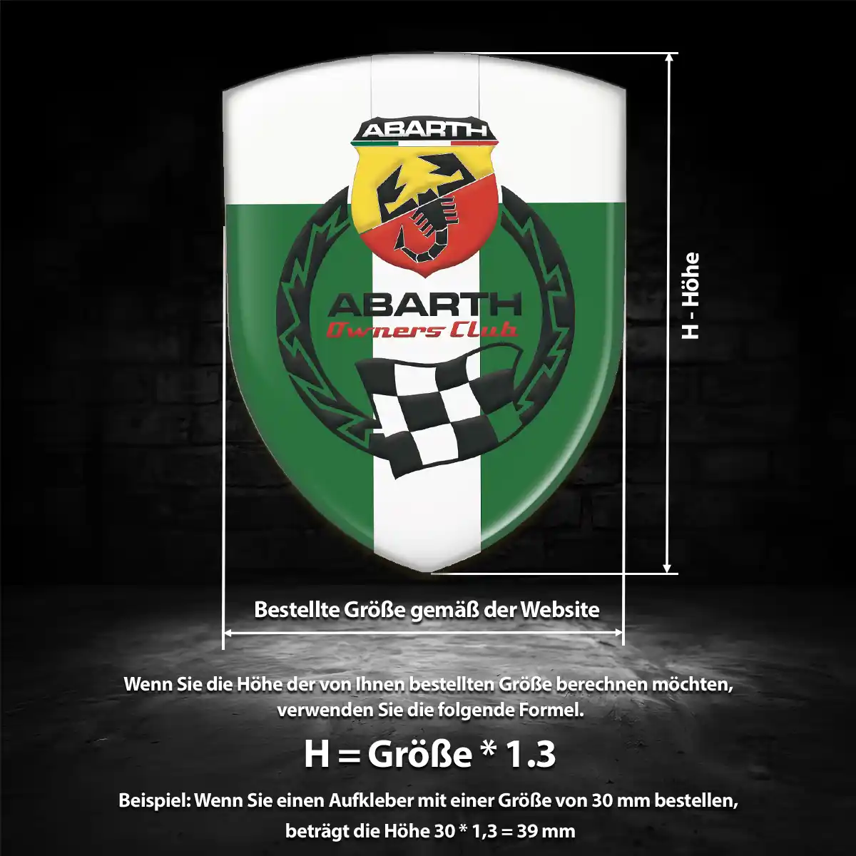 Abarth Wappen Aufkleber Auto Anspruchsvolles Design