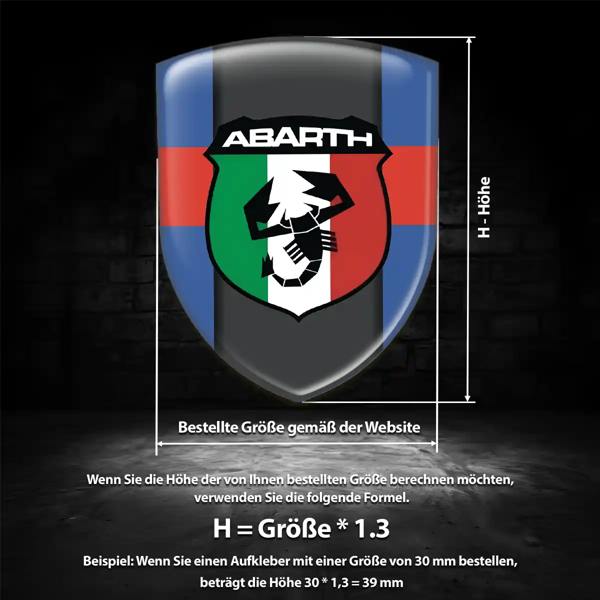 Abarth Wappen Aufkleber Auto Ausdrucksstarkes Design