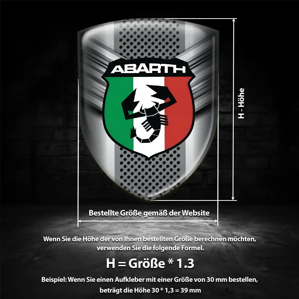 Abarth Wappen Aufkleber Auto Überzeugende Qualität