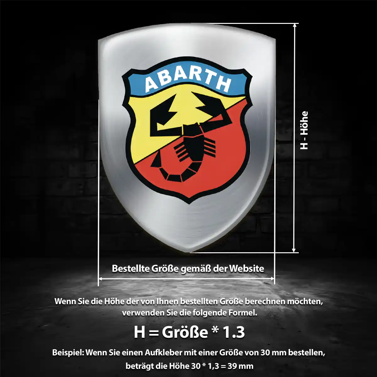 Abarth Wappen Aufkleber Auto Elegantes Design