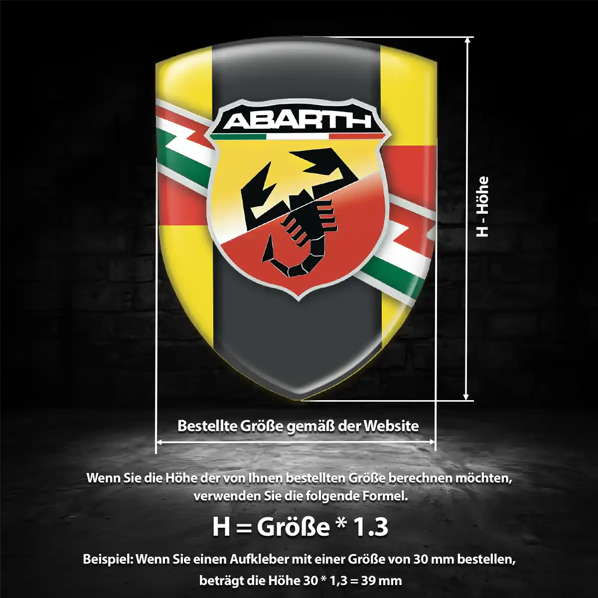 Abarth Wappen Aufkleber Auto Exterieurdesign