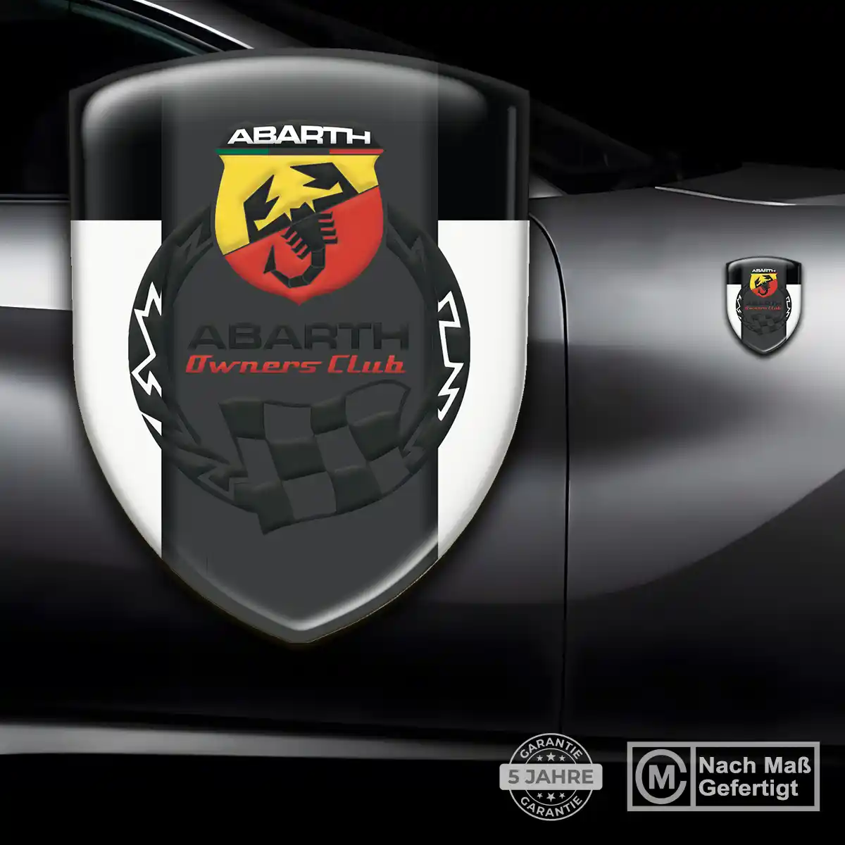 Abarth Wappen Aufkleber Auto Höchste Qualität